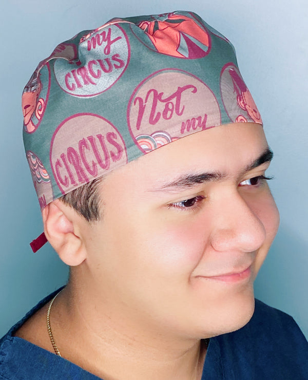 Not My Circus Monkeys Unisex Animal Scrub Cap