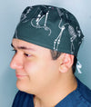 Skeleton Sphynx Cats Unisex Animal Scrub Cap