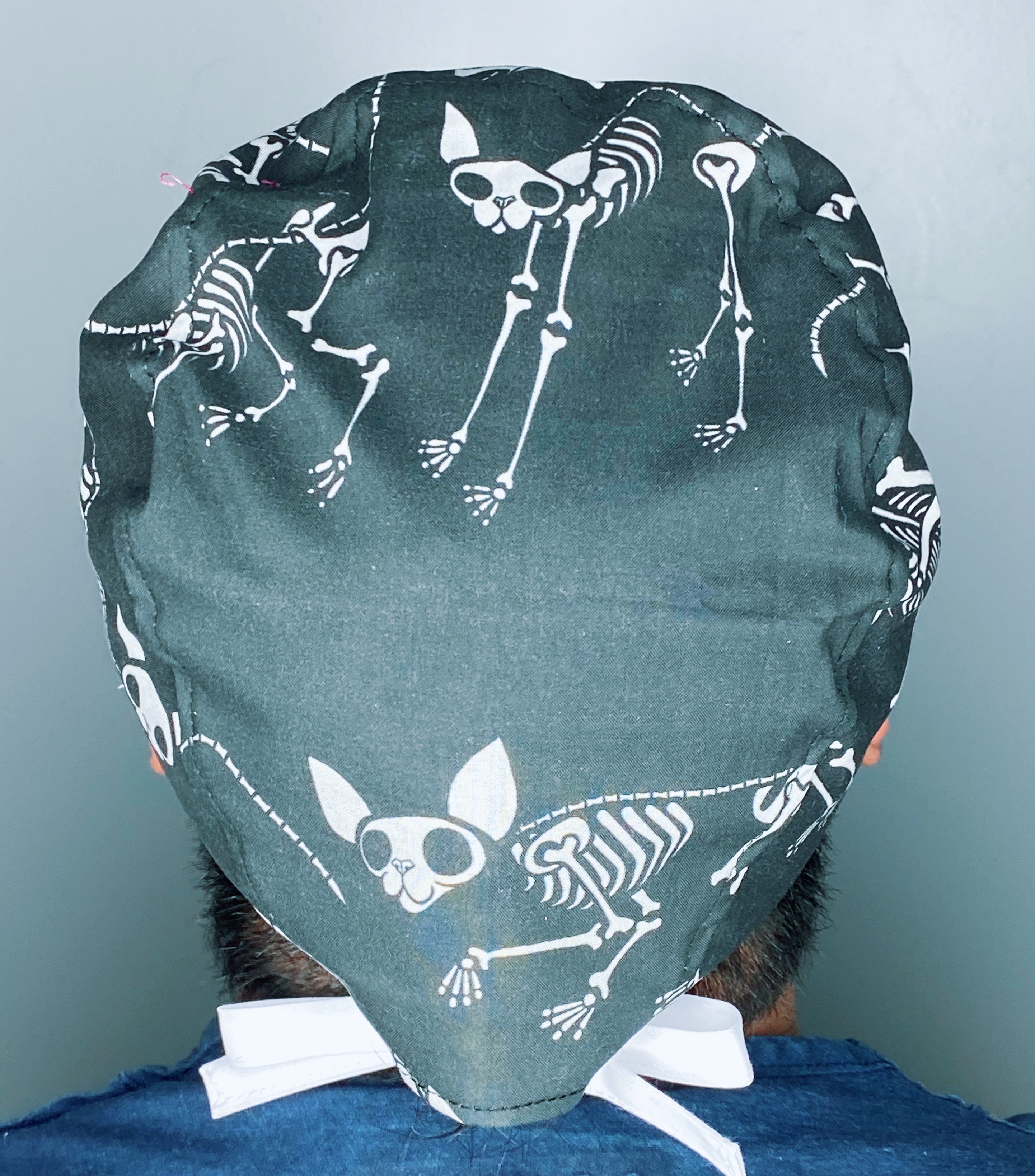 Skeleton Sphynx Cats Unisex Animal Scrub Cap