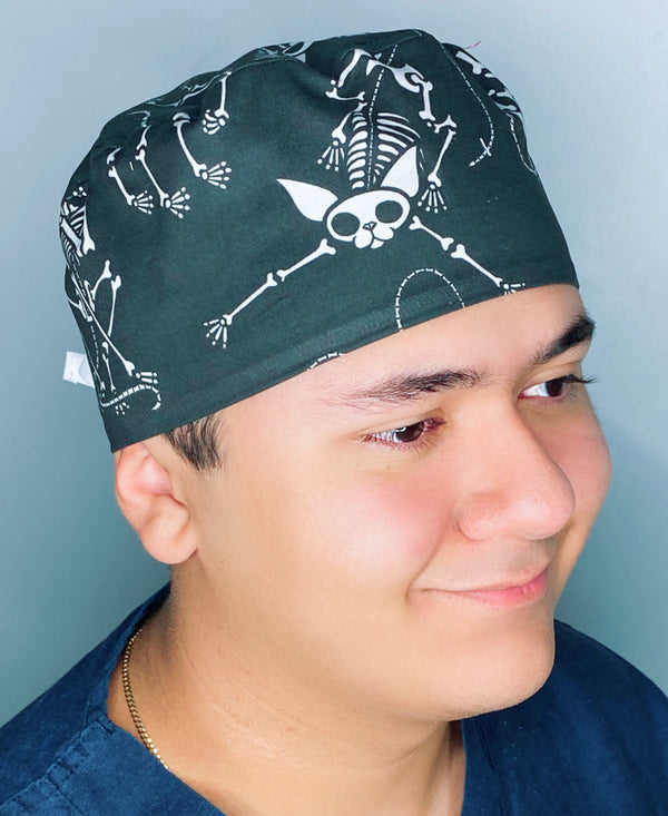 Skeleton Sphynx Cats Unisex Animal Scrub Cap