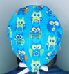 Cute Blue Owls Unisex Animal Scrub Cap