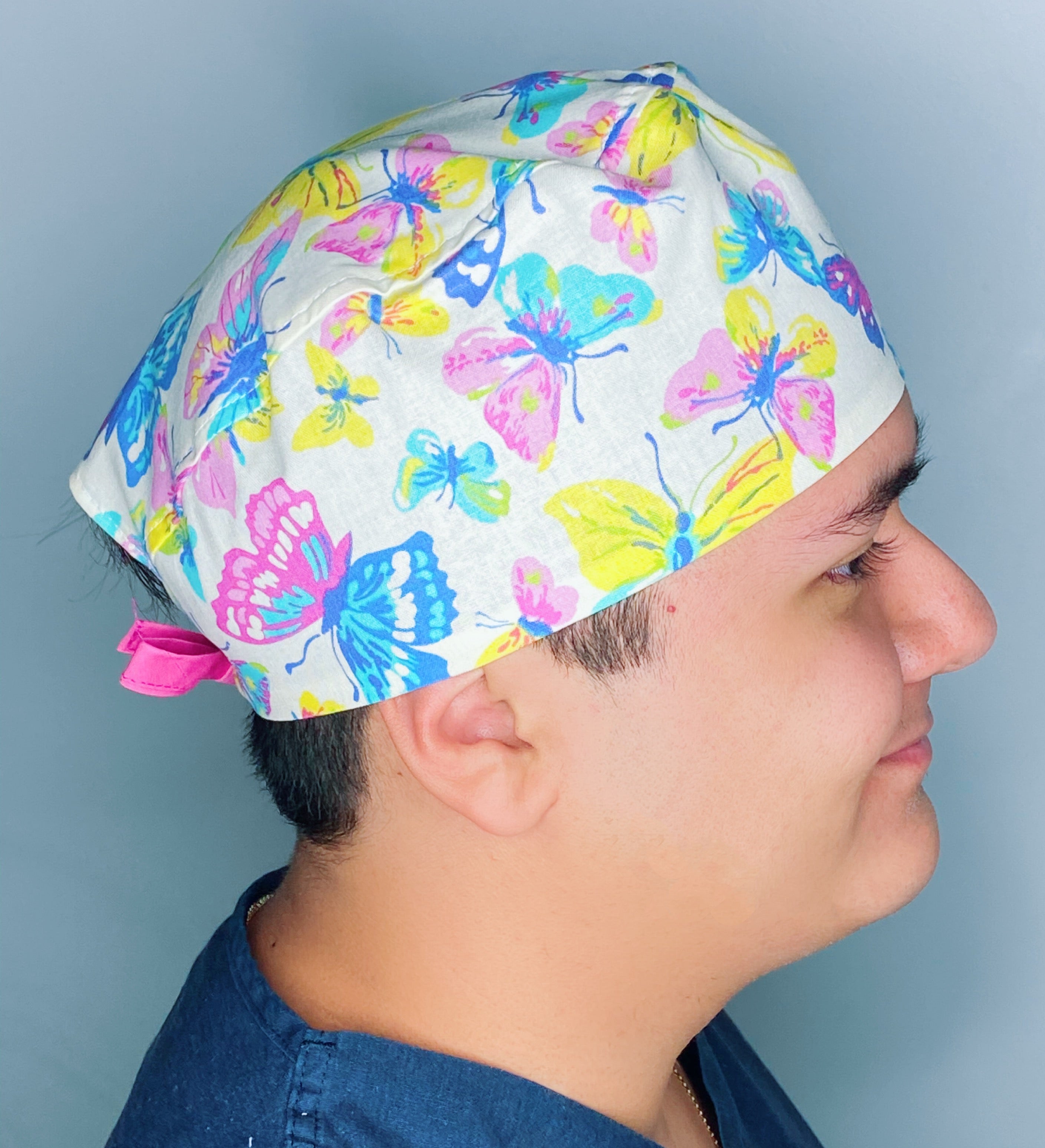 Watercolored Butterflies Unisex Animal Scrub Cap