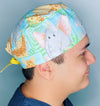 Adorable Baby Zoo Animals Unisex Animal Scrub Cap