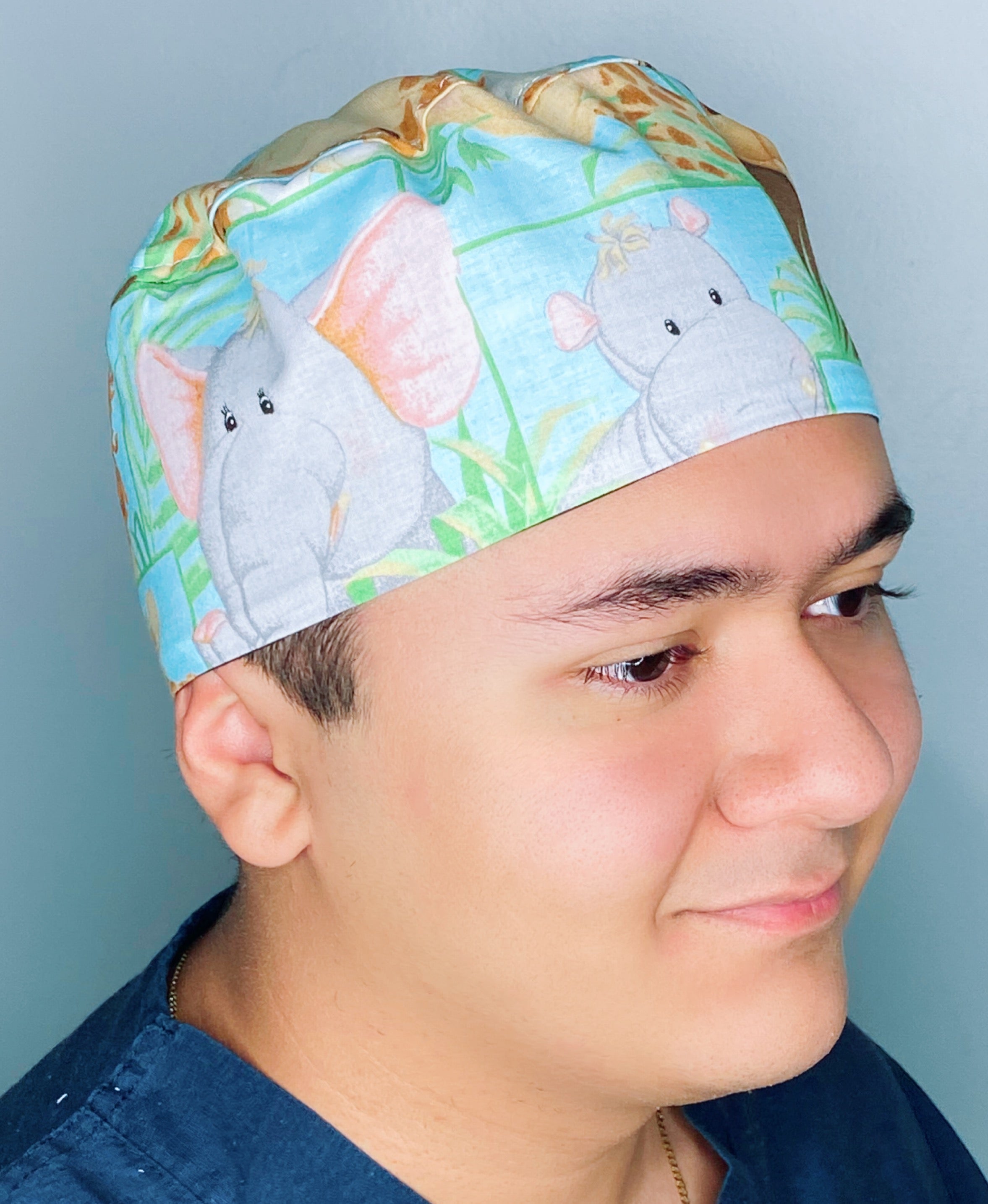 Adorable Baby Zoo Animals Unisex Animal Scrub Cap