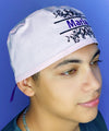 Floral Personalized With Name Embroidered Custom Solid Color Unisex Scrub Cap