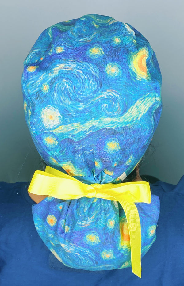 Van Gogh Starry Night Famous Painting Ponytail