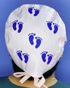 Feet Silhouette Custom Solid Color Unisex Scrub Cap
