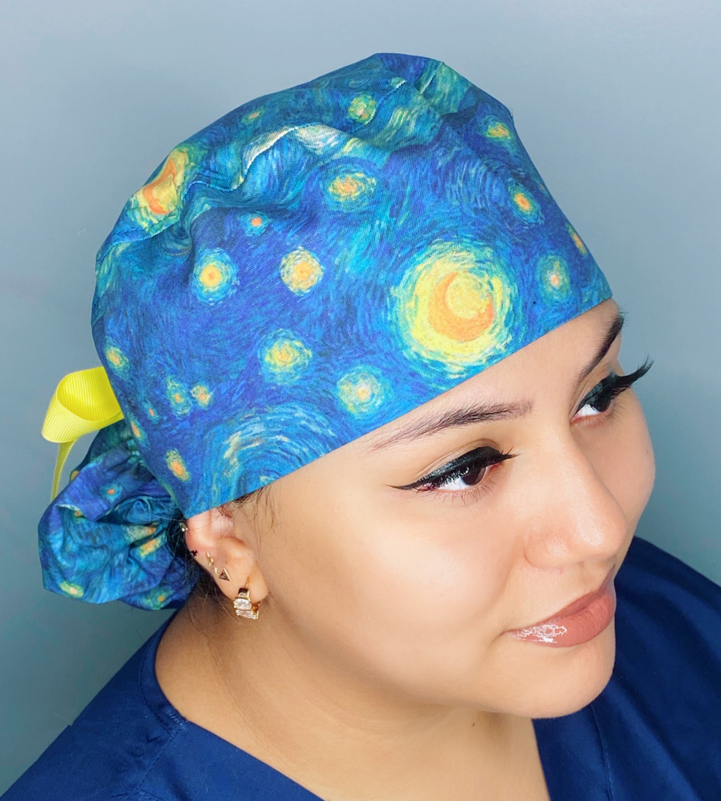 Van Gogh Starry Night Famous Painting Ponytail