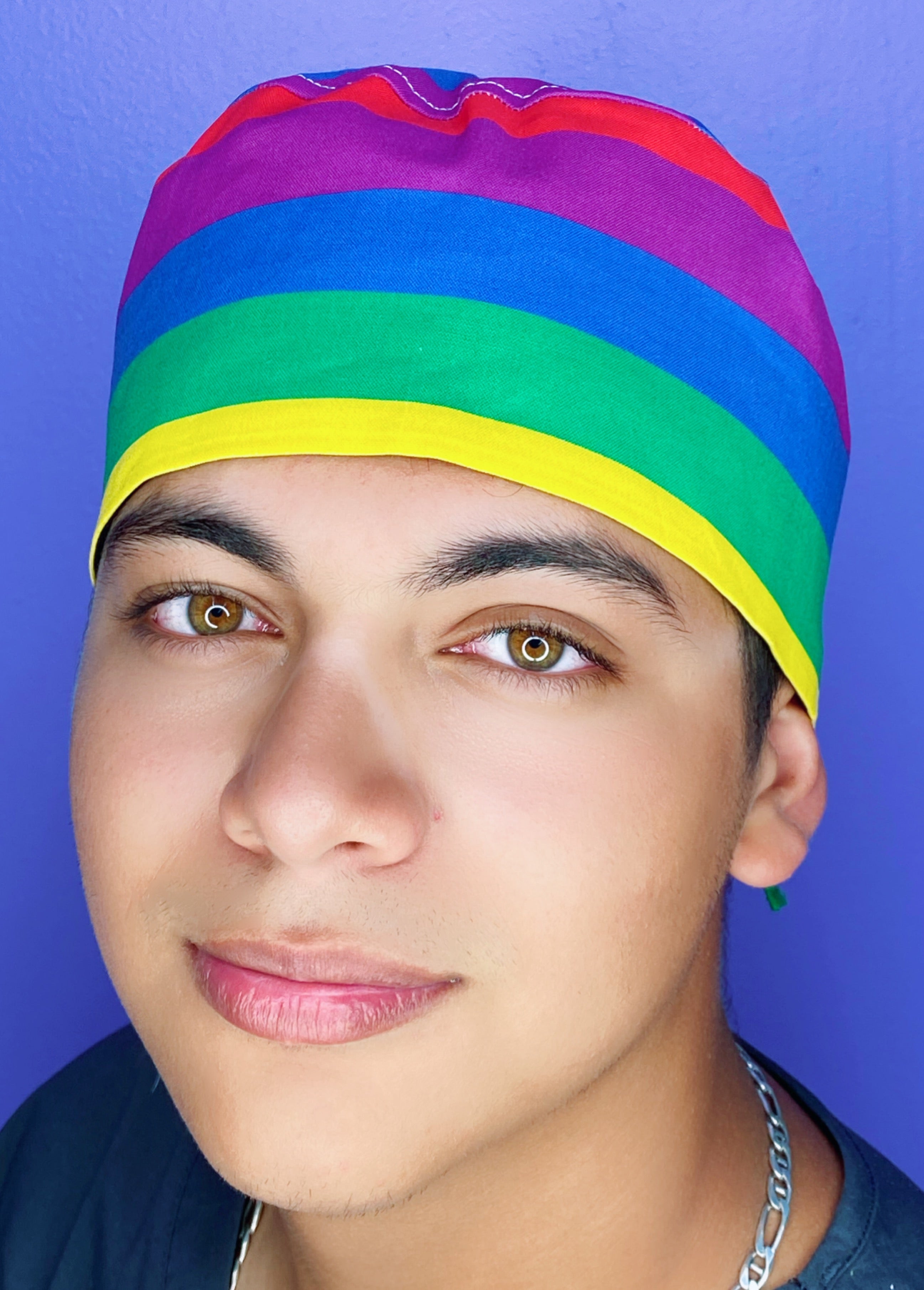 Pride Rainbow Flag LGBTQ+ Awareness Unisex Awareness Scrub Cap