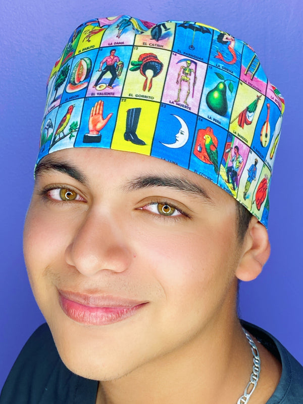 Mexican Loteria Game Unisex Geek Scrub Cap