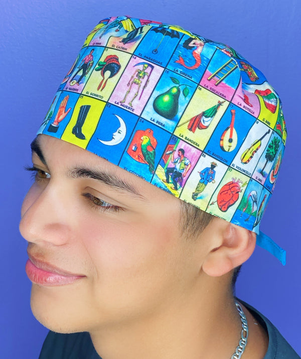 Mexican Loteria Game Unisex Geek Scrub Cap