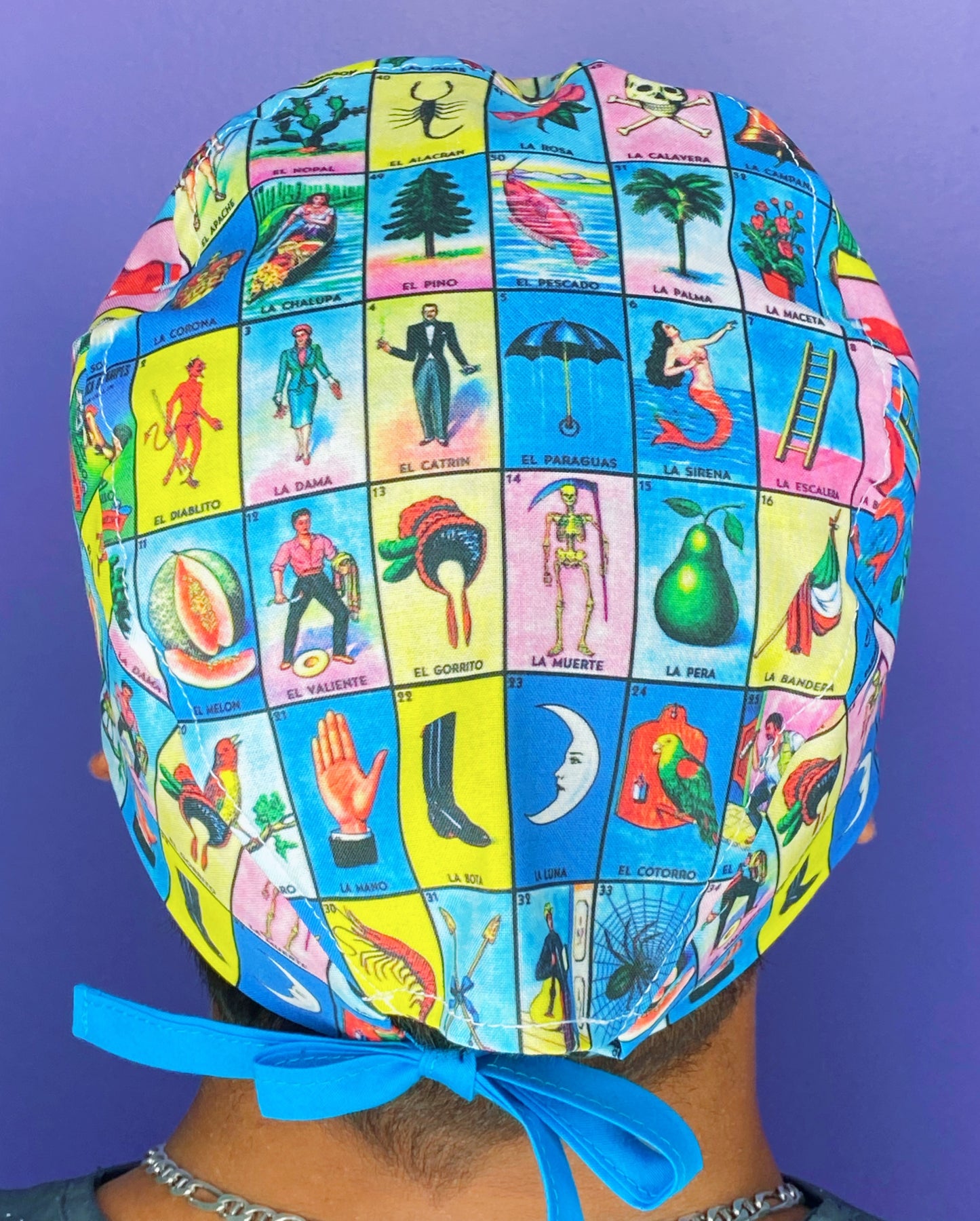 Mexican Loteria Game Unisex Geek Scrub Cap