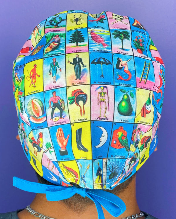 Mexican Loteria Game Unisex Geek Scrub Cap