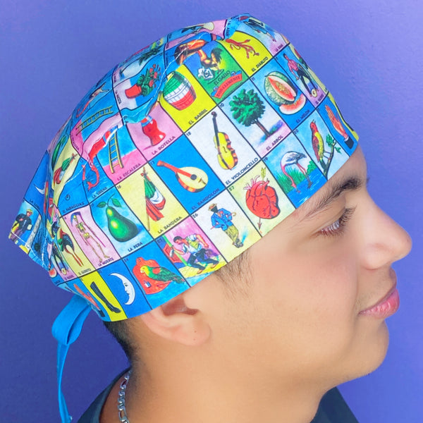 Mexican Loteria Game Unisex Geek Scrub Cap