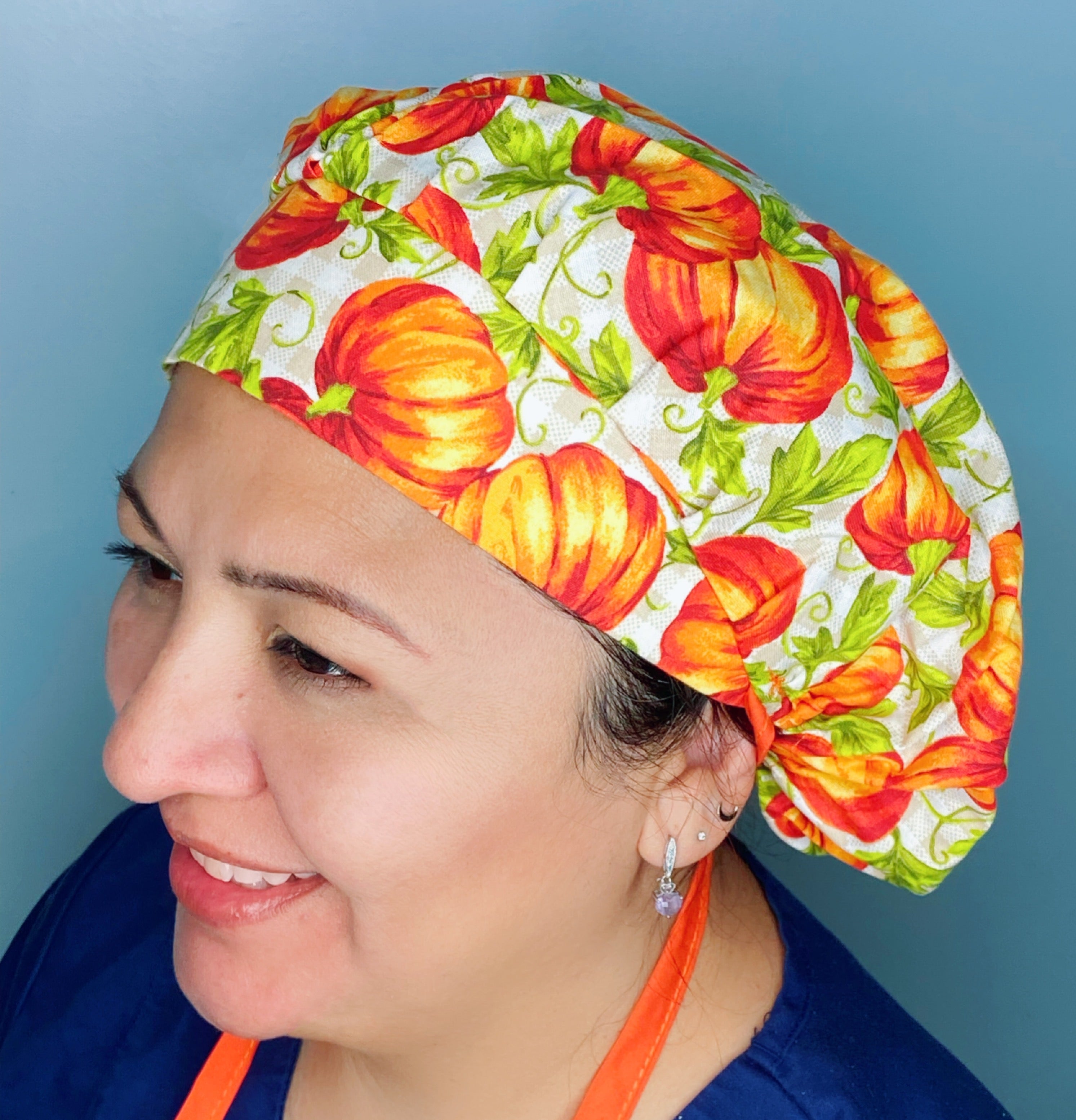 Pumpkin Patch Thanksgiving/Fall Holiday Themed Bouffant