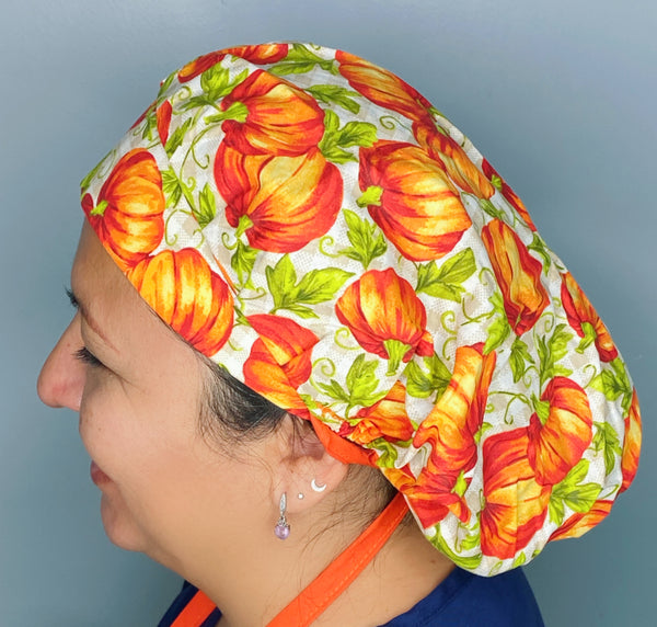 Pumpkin Patch Thanksgiving/Fall Holiday Themed Bouffant