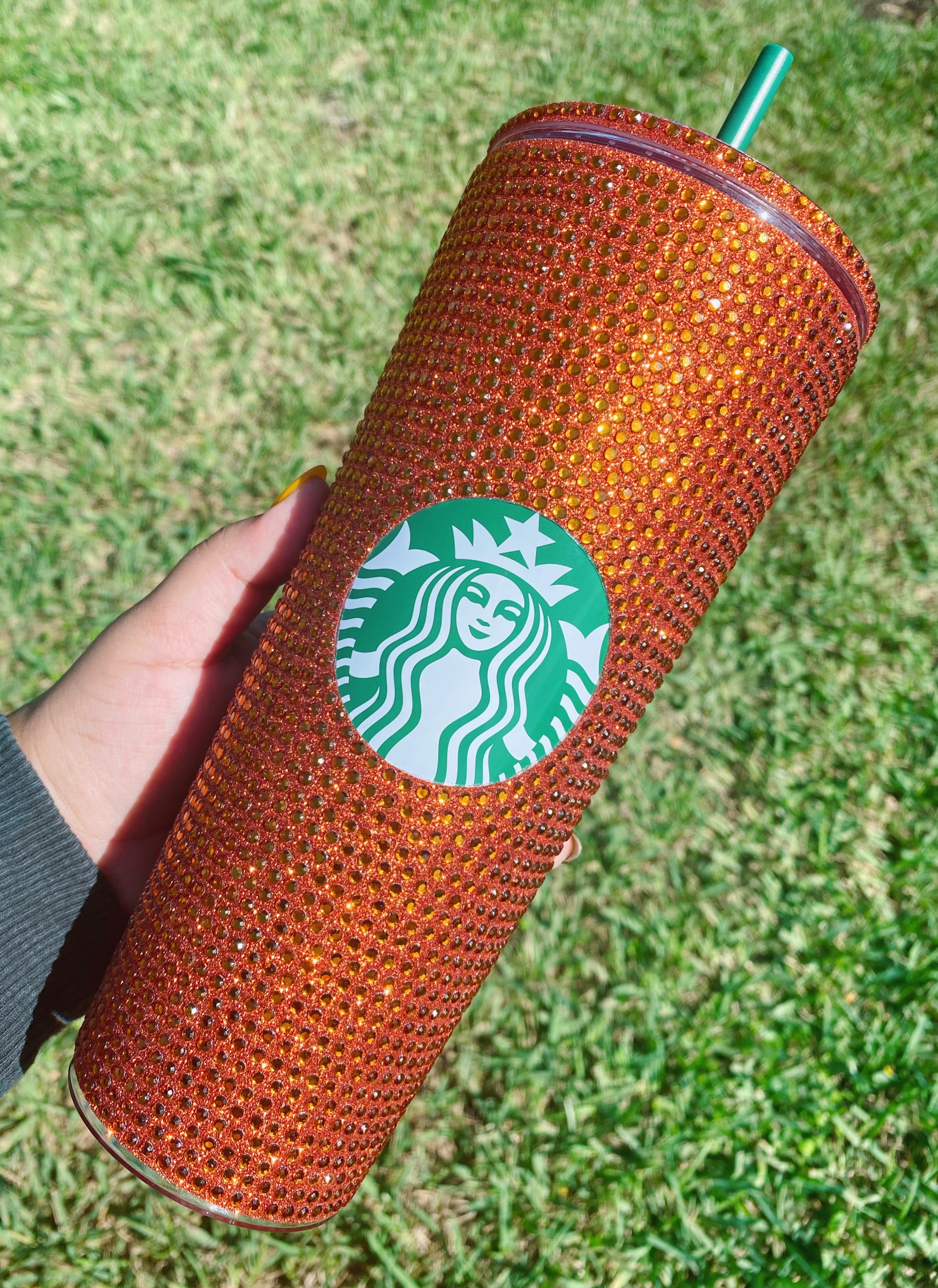 Custom Glitter Rhinestone 24oz Starbucks Acrylic Tumbler