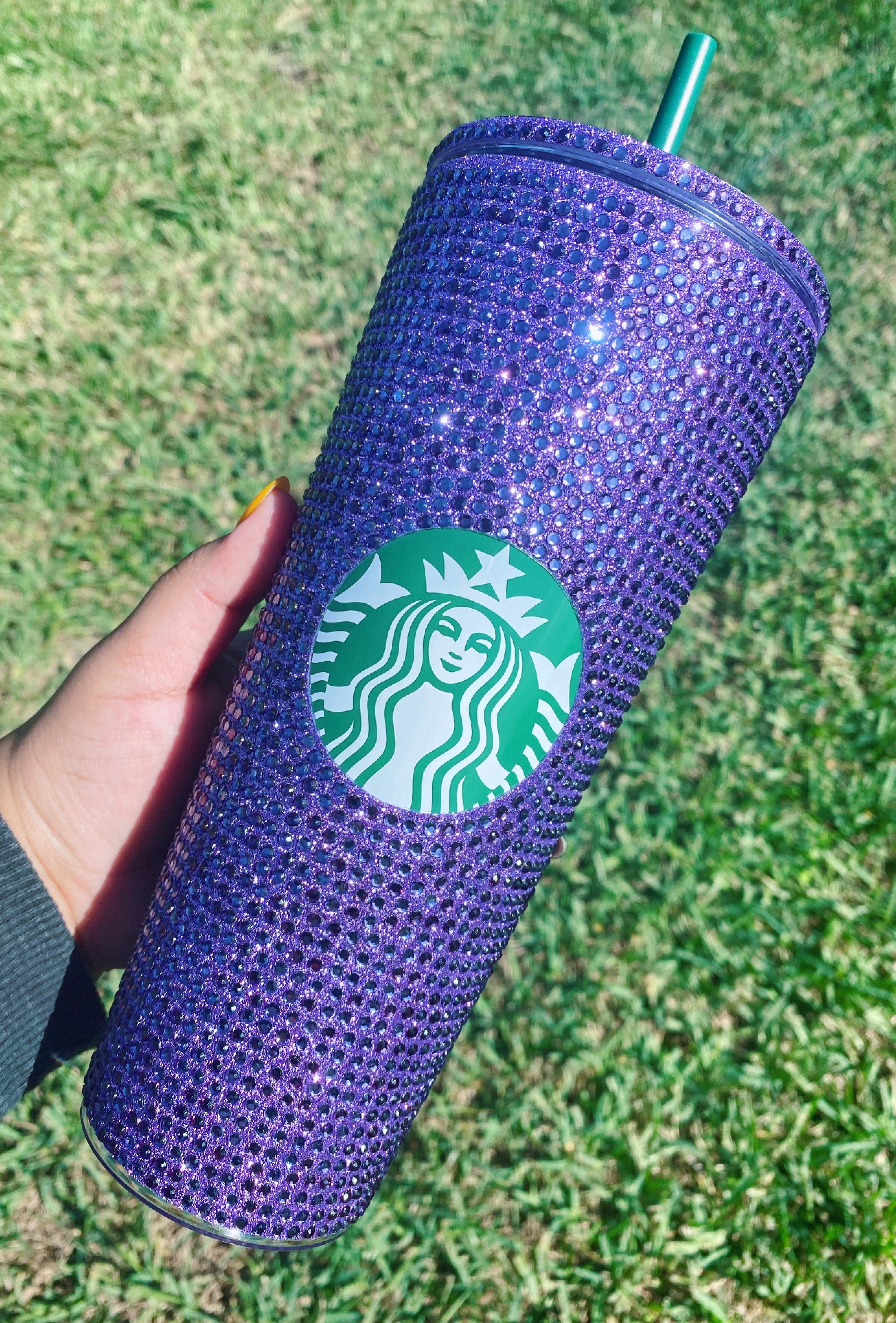 Custom Glitter Rhinestone 24oz Starbucks Acrylic Tumbler