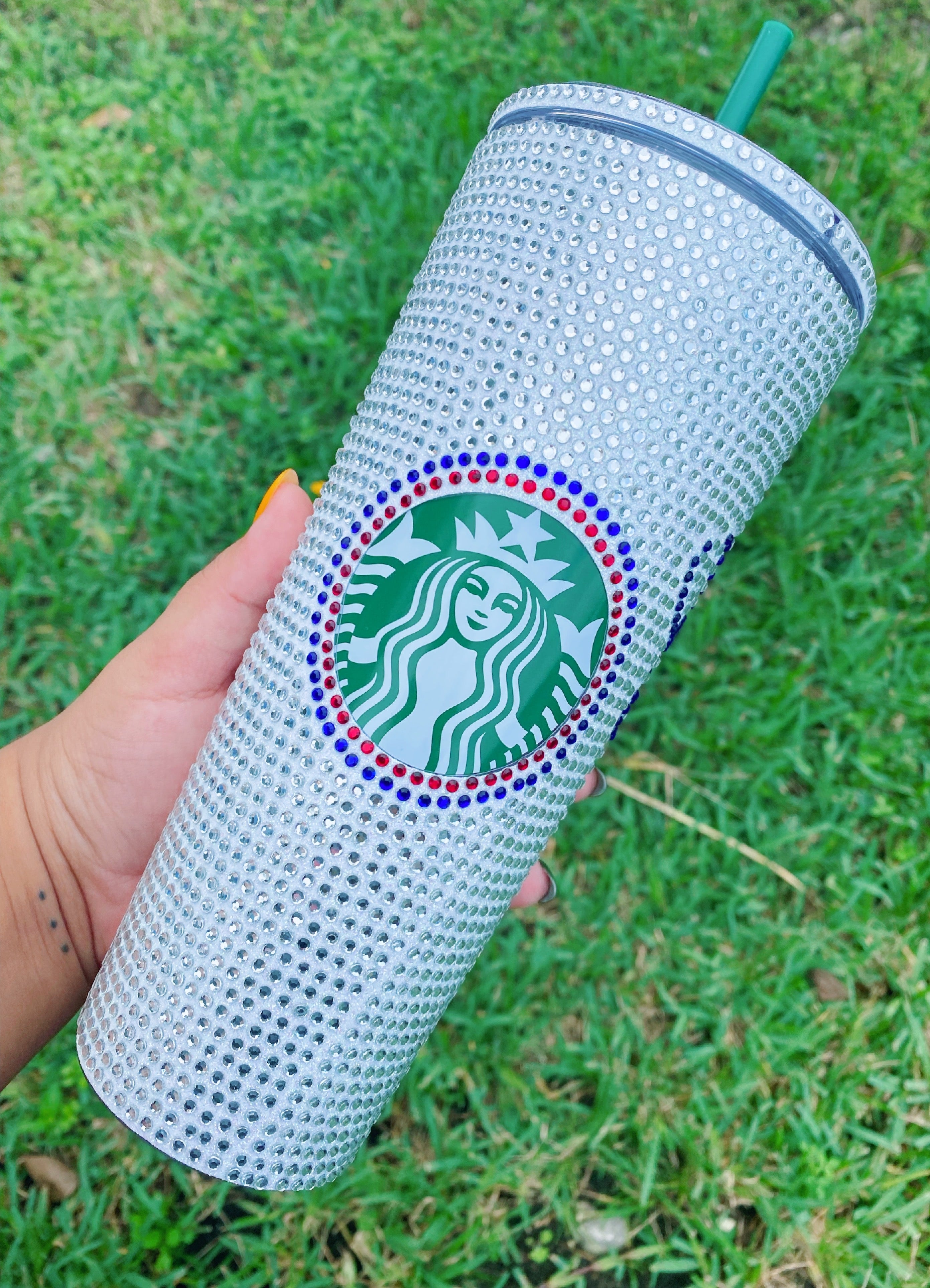 Nurse Glitter Rhinestone 24oz Starbucks Acrylic Tumbler