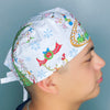 A Whoville Grinchmas Christmas/Winter themed Unisex Holiday Scrub Cap