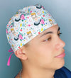 RBG Ruth Famous Person Floral Design Unisex Geek Scrub Cap