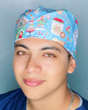 Baking Cookies For Santa Christmas/Winter themed Unisex Holiday Scrub Cap