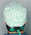 Clover Leaves Doodles St. Patrick's Day Unisex Holiday Scrub Cap
