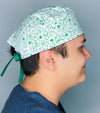 Clover Leaves Doodles St. Patrick's Day Unisex Holiday Scrub Cap