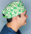 Clover Leaves Swirls St. Patrick's Day Unisex Holiday Scrub Cap