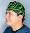 Bandana Clover Leaves Design St. Patrick's Day Unisex Holiday Scrub Cap