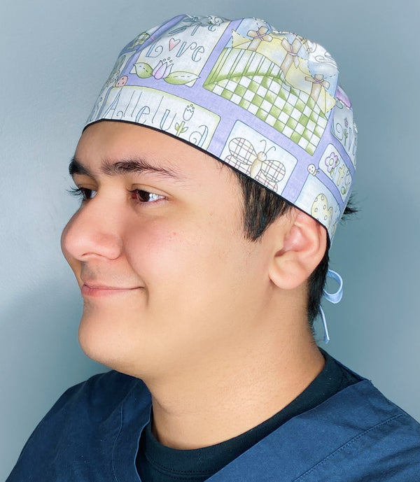 Faith, Hope & Love Easter Unisex Holiday Scrub Cap