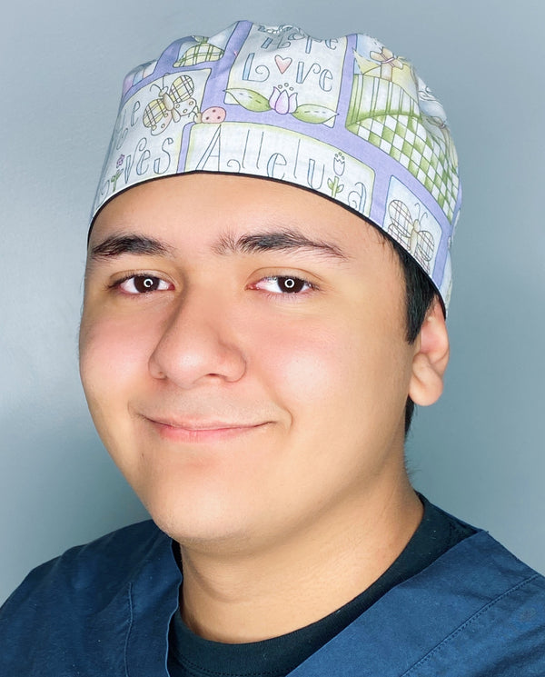 Faith, Hope & Love Easter Unisex Holiday Scrub Cap