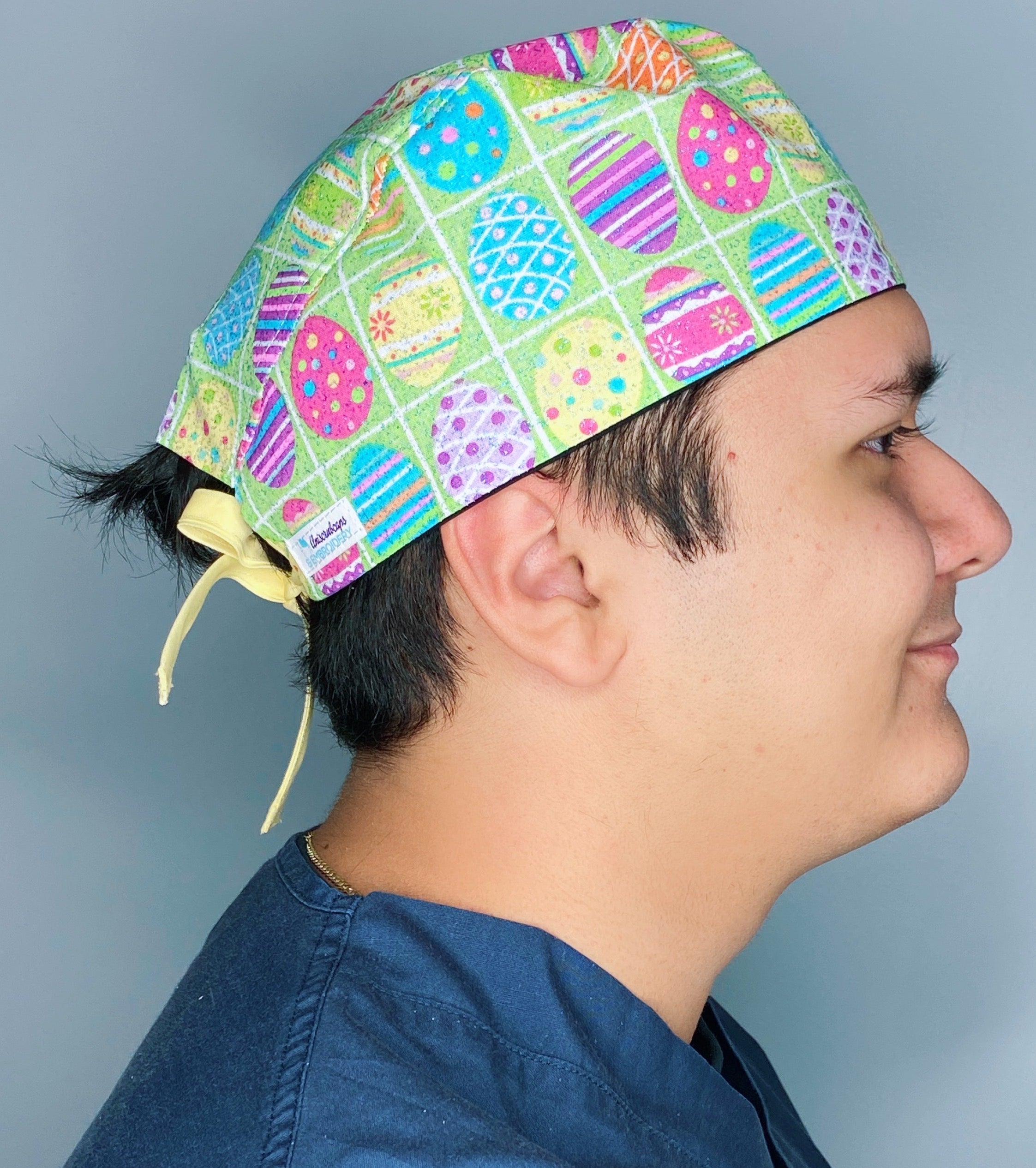 Colorful Glitter Easter Eggs Unisex Holiday Scrub Cap