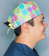 Colorful Glitter Easter Eggs Unisex Holiday Scrub Cap