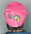 Black Bats on Hot Pink Halloween Unisex Holiday Scrub Cap