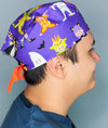Kids Costume Purple Halloween Unisex Holiday Scrub Cap