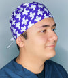 Cute Ghosts on Purple Halloween Unisex Holiday Scrub Cap