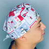 Let it Snow Post Card Mail Christmas/Winter themed Unisex Holiday Scrub Cap