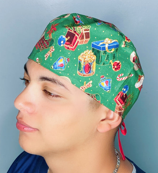 Gifts & Stockings Christmas/Winter themed Unisex Holiday Scrub Cap