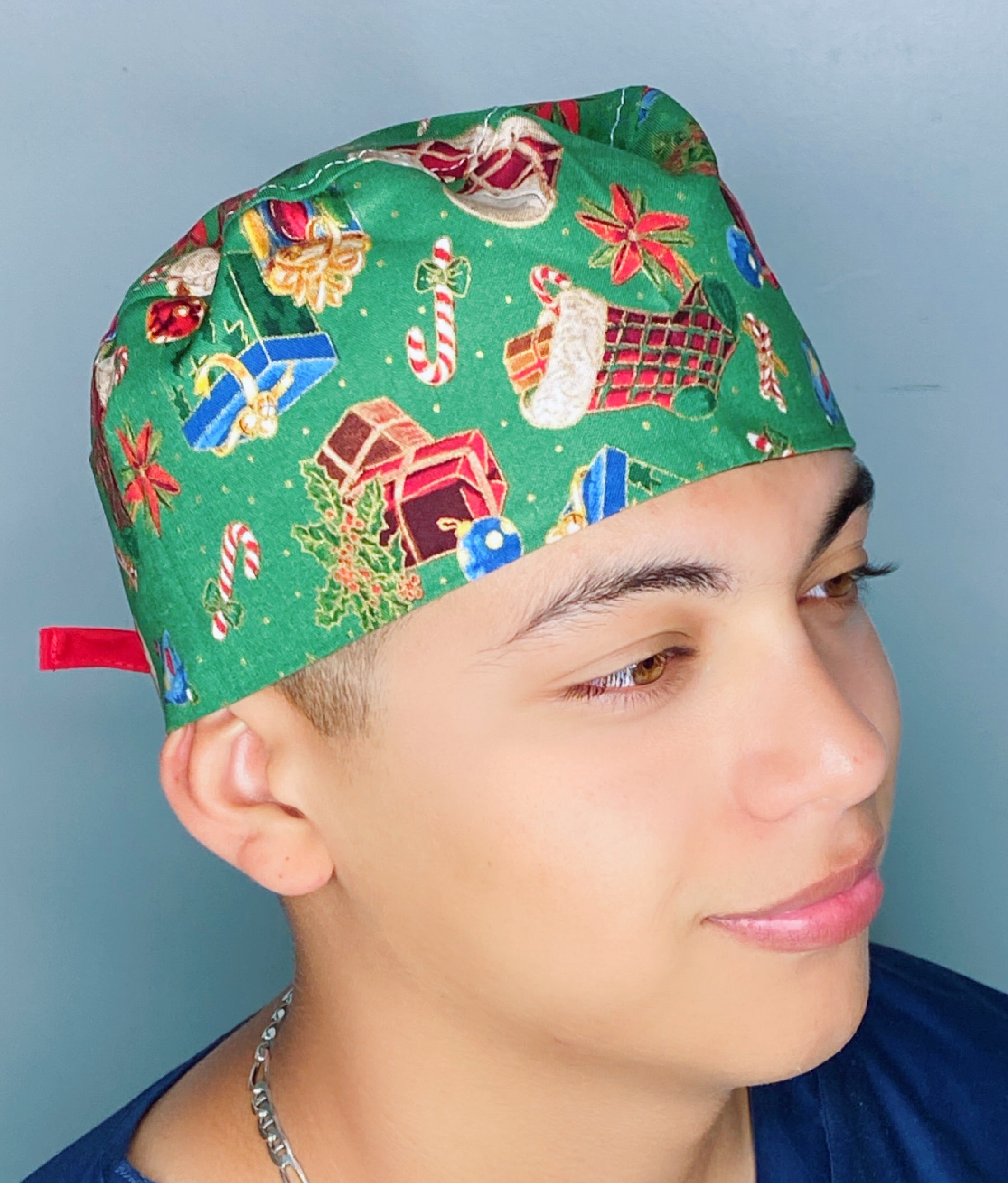 Gifts & Stockings Christmas/Winter themed Unisex Holiday Scrub Cap
