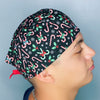 Candy Canes & Peppermints Christmas/Winter themed Unisex Holiday Scrub Cap