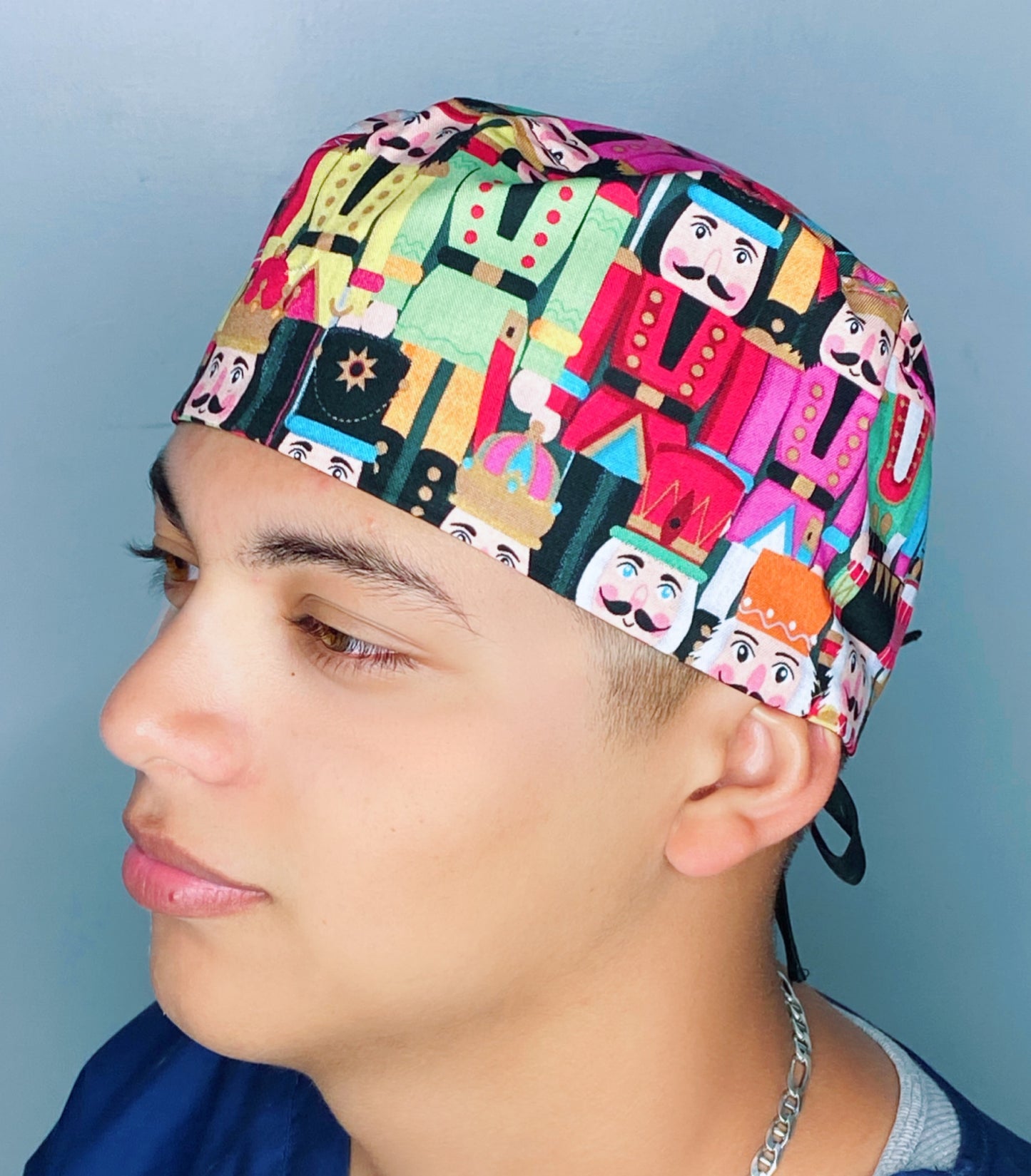 Nutcrackers All Over Christmas/Winter themed Unisex Holiday Scrub Cap