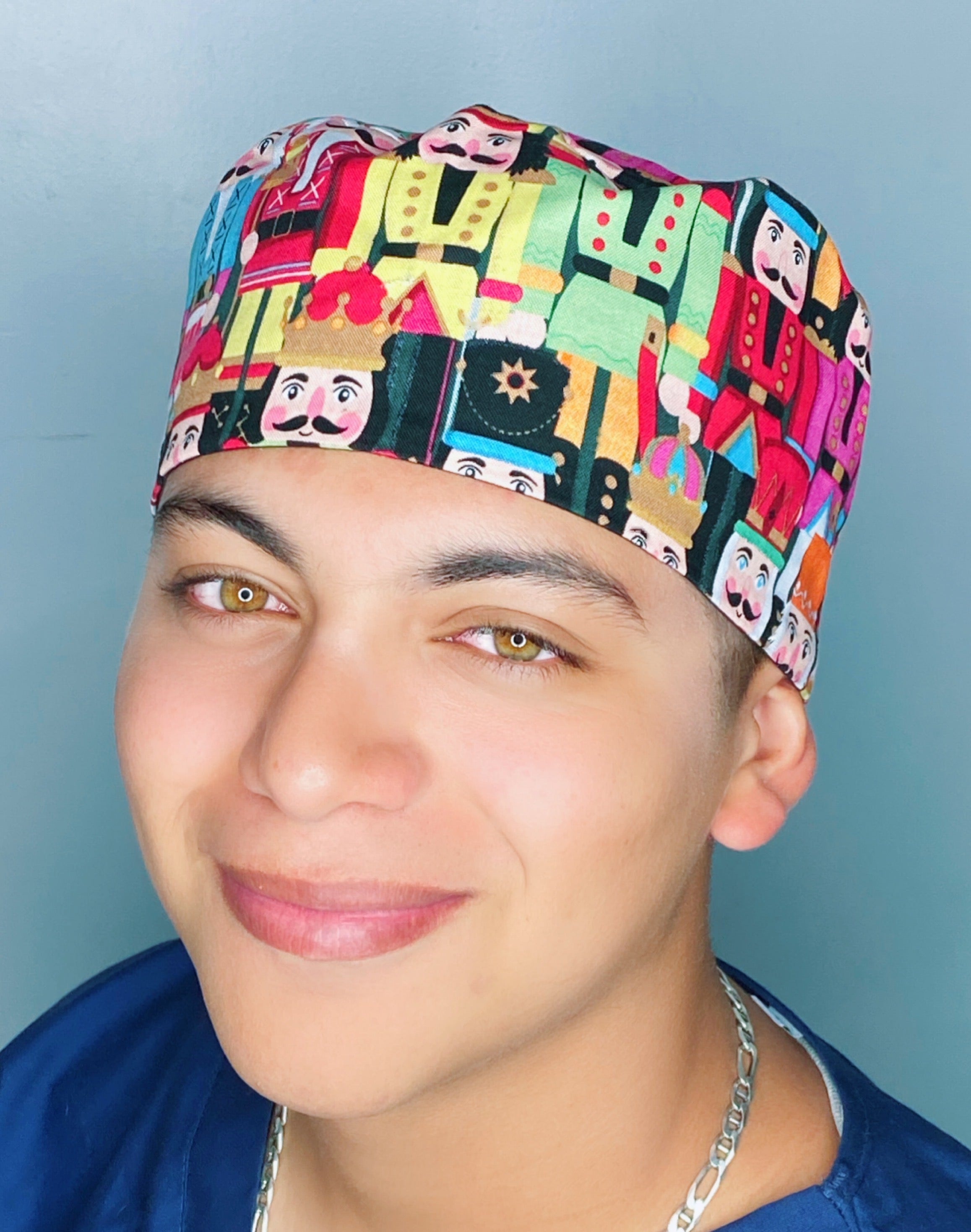 Nutcrackers All Over Christmas/Winter themed Unisex Holiday Scrub Cap