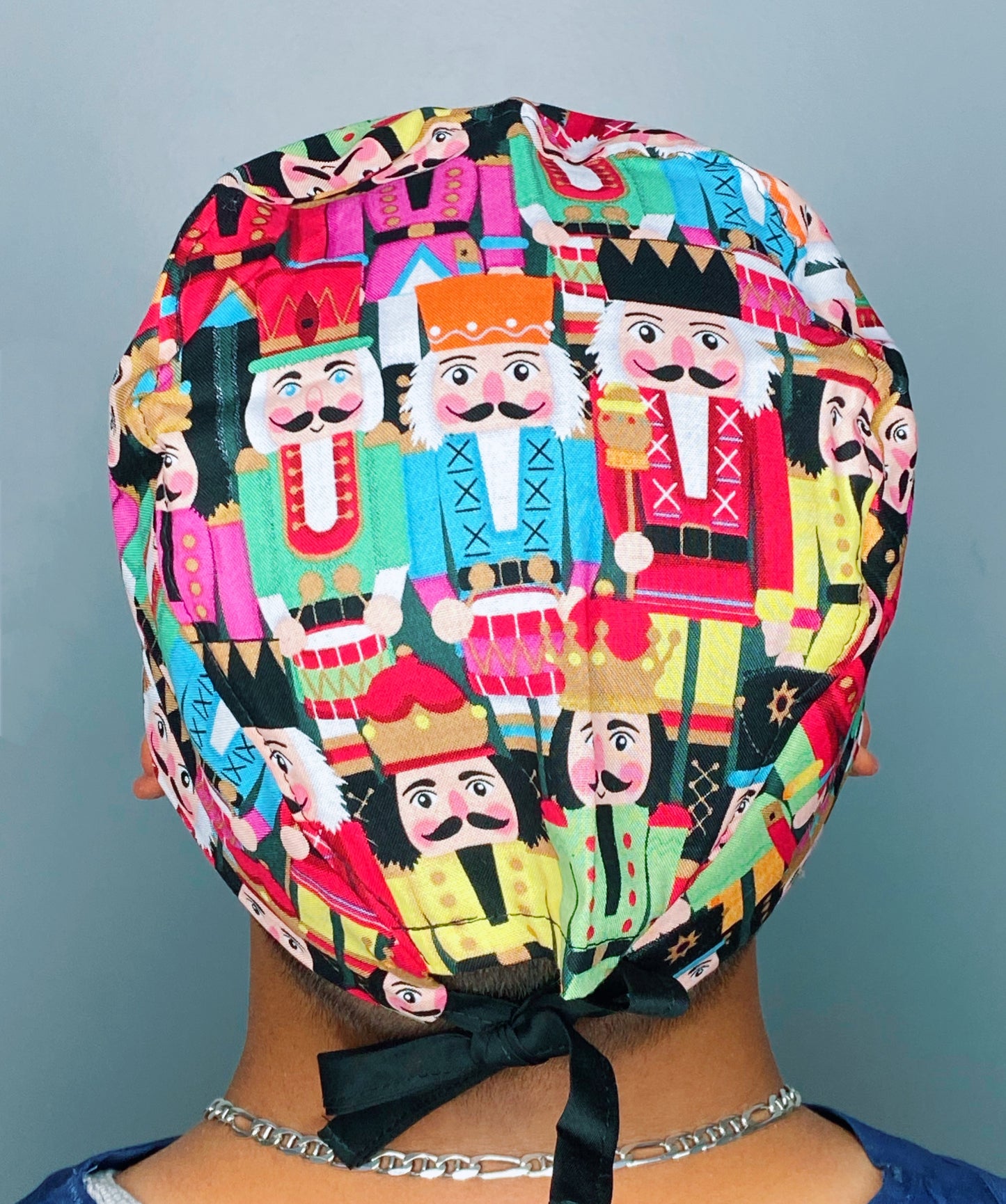 Nutcrackers All Over Christmas/Winter themed Unisex Holiday Scrub Cap