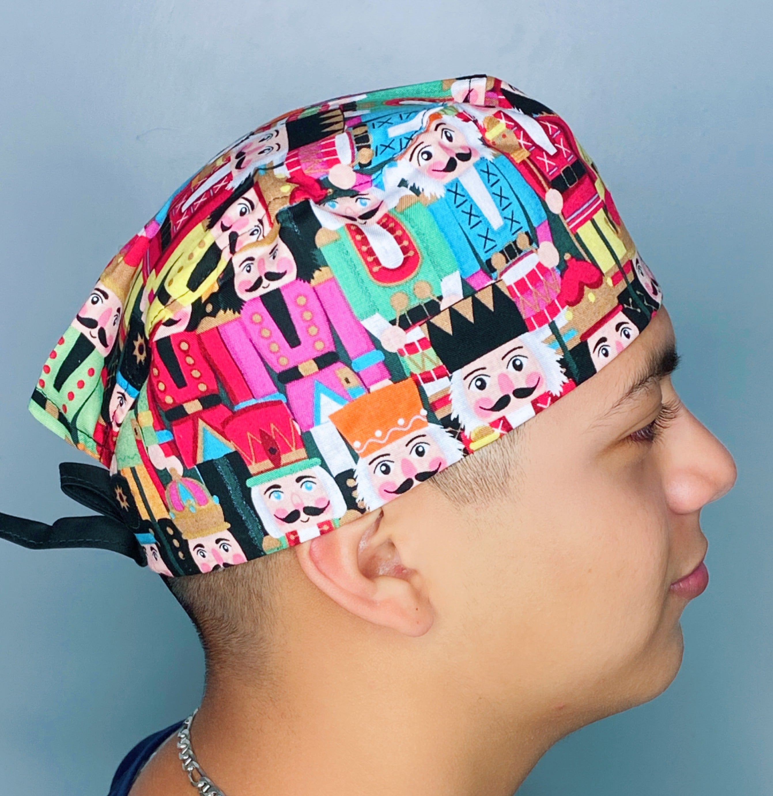 Nutcrackers All Over Christmas/Winter themed Unisex Holiday Scrub Cap