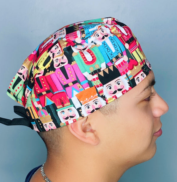 Nutcrackers All Over Christmas/Winter themed Unisex Holiday Scrub Cap