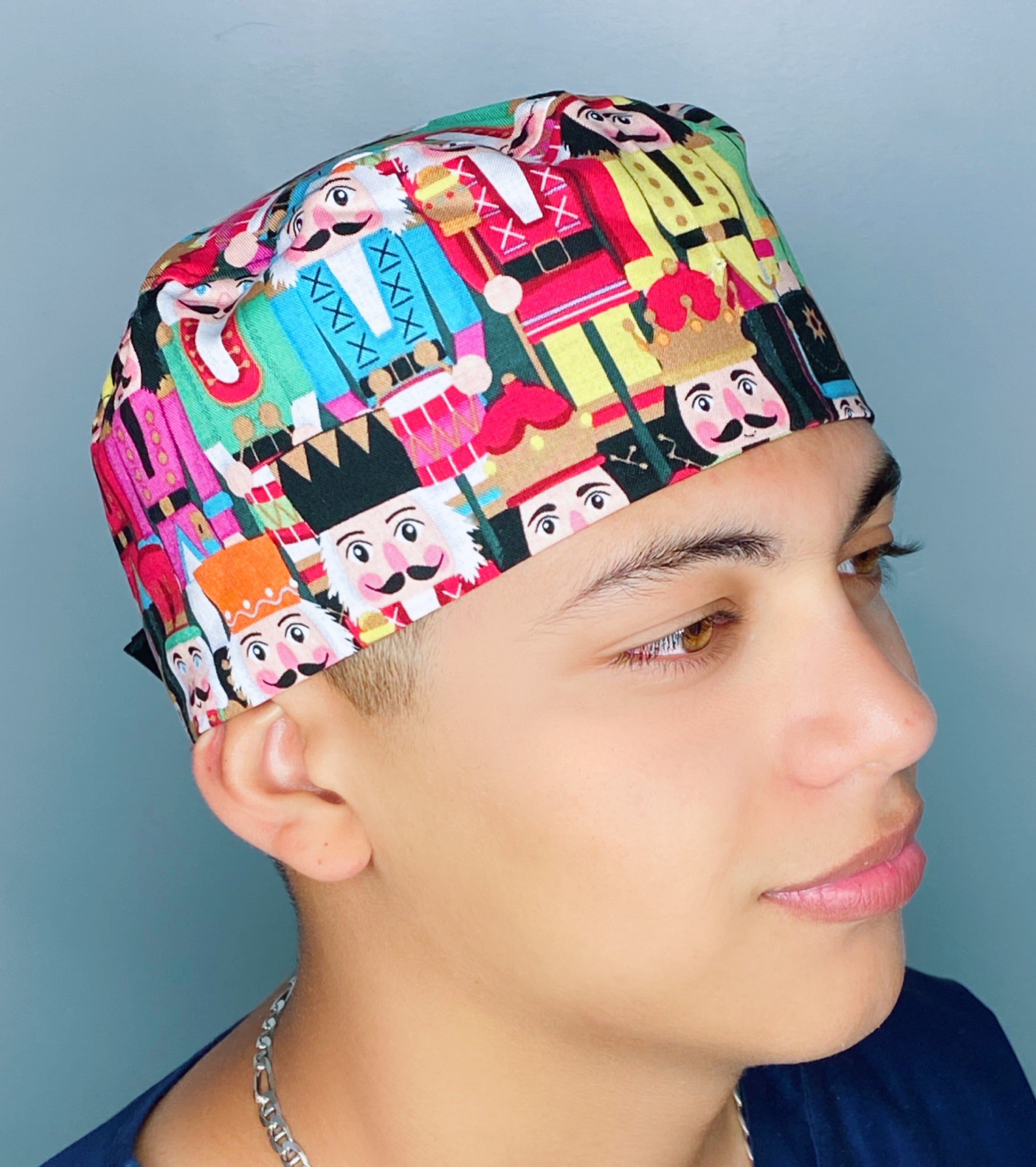 Nutcrackers All Over Christmas/Winter themed Unisex Holiday Scrub Cap