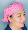 Small Hearts on Pink Valentine's Day Holiday Themed Bouffant