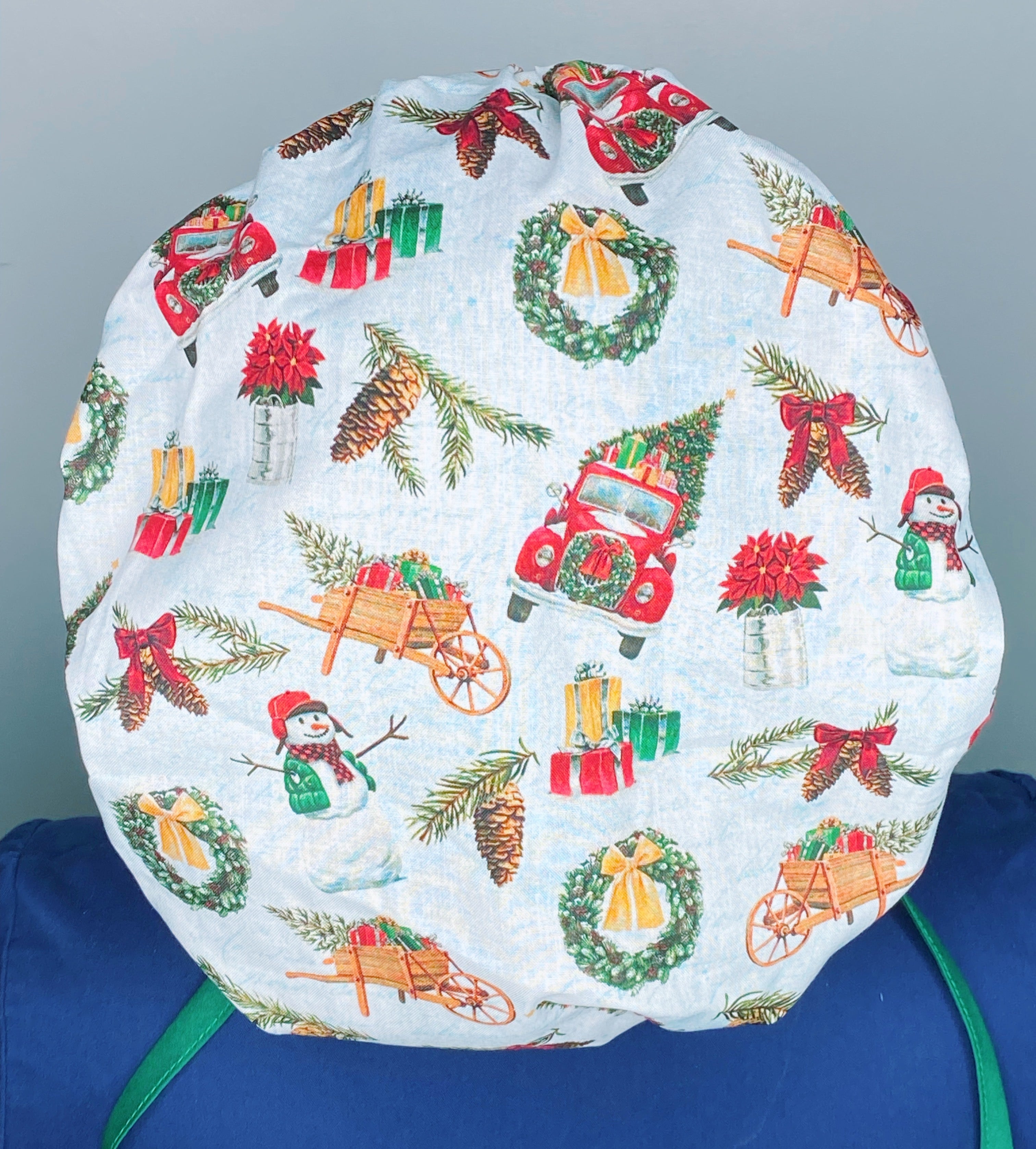 Winter Wonderland Trucks Winter/Christmas Holiday Themed Bouffant