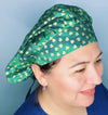 Metallic Gold Clover Leaves St. Patrick's Day Holiday Themed Bouffant